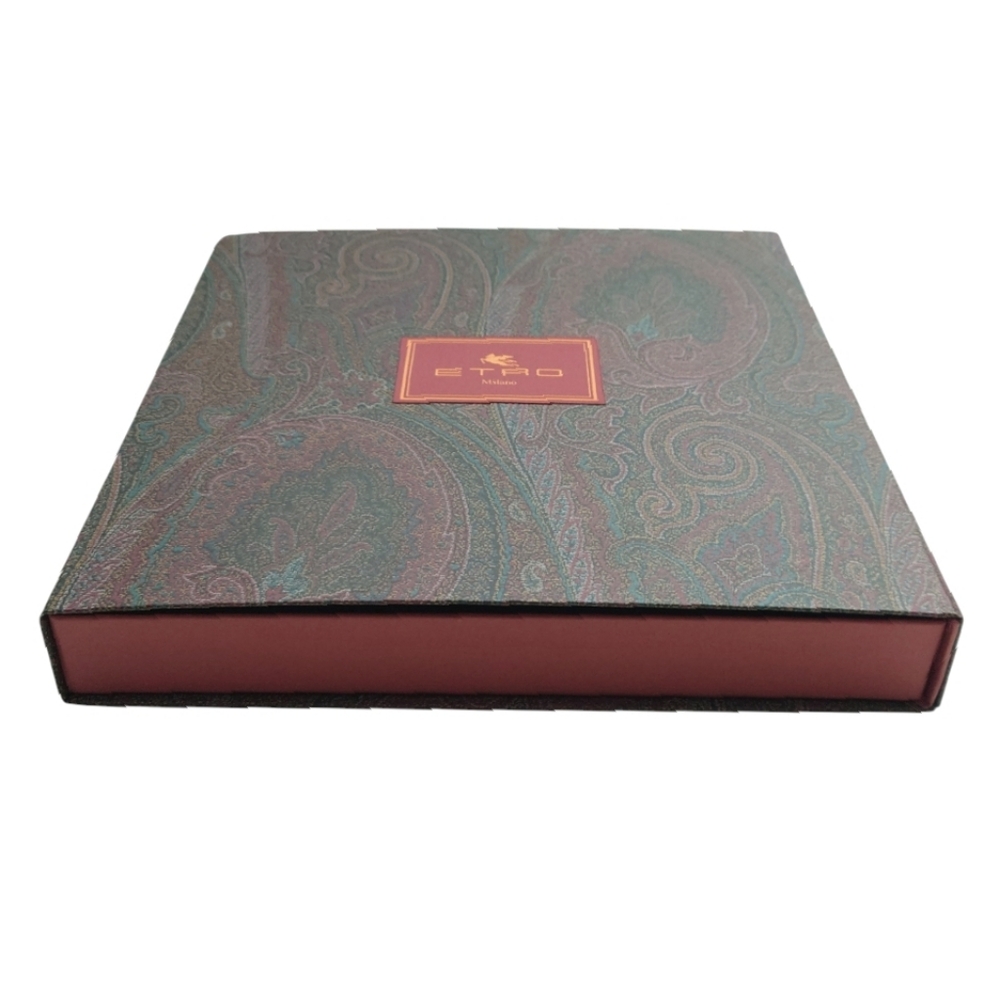 ETRO paisley print square scarf paper gift box